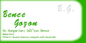 bence gozon business card